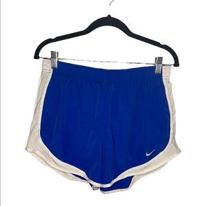 Nike Dri-Fit Blue and White Running Athletic Shorts